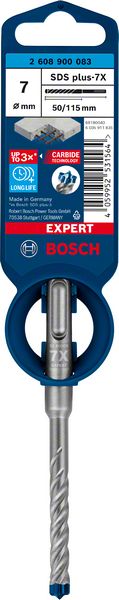 Bosch EXPERT SDS plus-7X -poravasaranterä, 7 x 50 x 115 mm