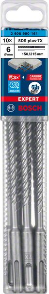 Bosch EXPERT SDS plus-7X ‑poravasaranterä, 6 x 150 x 215 mm, 10 kpl