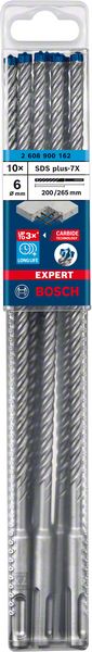 Bosch EXPERT SDS plus-7X ‑poravasaranterä, 6 x 200 x 265 mm, 10 kpl