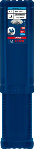 Bosch EXPERT SDS max-8X ‑poravasaranterä, 18 x 200 x 340 mm, 5 kpl