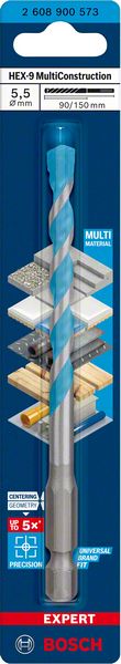Yleisporanterä Bosch MultiConstruction HEX-9 ø5.5 mm 90/150 mm