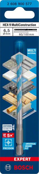 Yleisporanterä Bosch MultiConstruction HEX-9 ø6.5 mm 60/100 mm