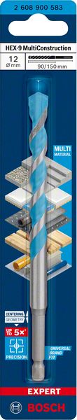 Yleisporanterä Bosch MultiConstruction HEX-9 ø12 mm 90/150 mm