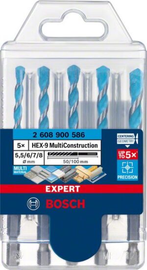 Yleisporanterä Bosch MultiConstruction HEX-9, 5.5/6/6/7/8 mm