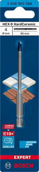 Keramiikkaporanterä Bosch Expert HEX-9 HardCeramic ø4 mm 90 mm, 1 kpl