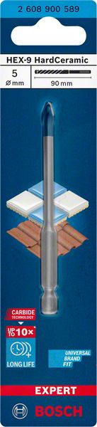 Keramiikkaporanterä Bosch Expert HEX-9 HardCeramic ø5 mm 90 mm, 1 kpl
