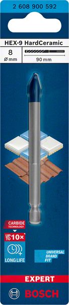 Keramiikkaporanterä Bosch Expert HEX-9 HardCeramic ø8 mm 90 mm, 1 kpl