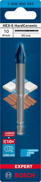 Keramiikkaporanterä Bosch Expert HEX-9 HardCeramic ø10 mm 90 mm, 1 kpl