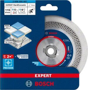 Bosch EXPERT HardCeramic X-LOCK -timanttikatkaisulaikka, 115 x 22,23 x 1,4 x 10 mm