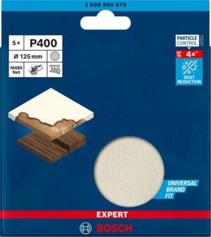 Bosch EXPERT M480 -hiomaverkko epäkeskohiomakoneille, 125 mm, G 400, 5 kpl