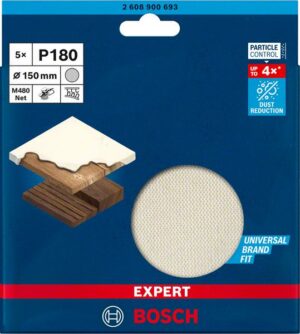 Bosch EXPERT M480 -hiomaverkko epäkeskohiomakoneille, 150 mm, G 180, 5 kpl