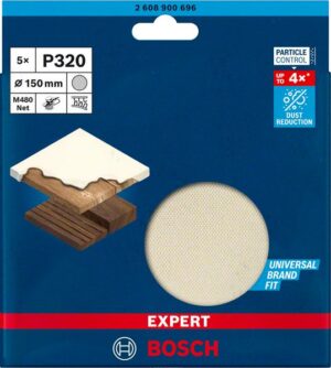 Bosch EXPERT M480 -hiomaverkko epäkeskohiomakoneille, 150 mm, G 320, 5 kpl