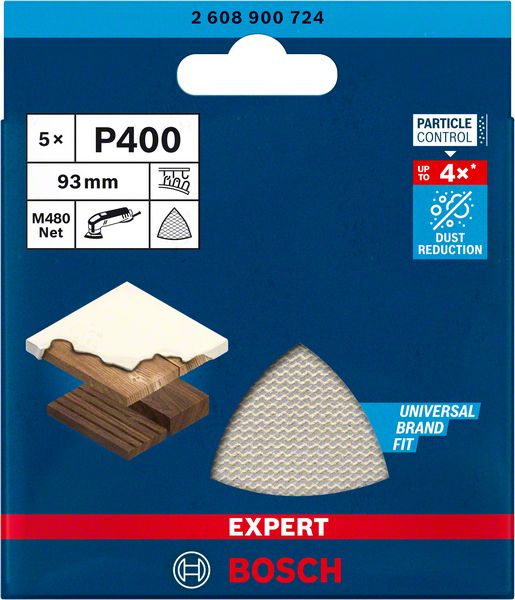 Bosch EXPERT M480 -hiomaverkko kärkihiomakoneille, 93 mm, G 400, 5 kpl