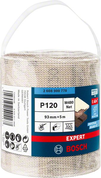 Bosch EXPERT M480 -hiomaverkkorulla, 93 mm, 5 m, G 120