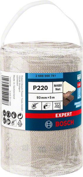 Bosch EXPERT M480 -hiomaverkkorulla, 93 mm, 5 m, G 220