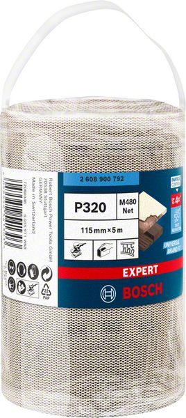 Bosch EXPERT M480 -hiomaverkkorulla, 115 mm, 5 m, G 320