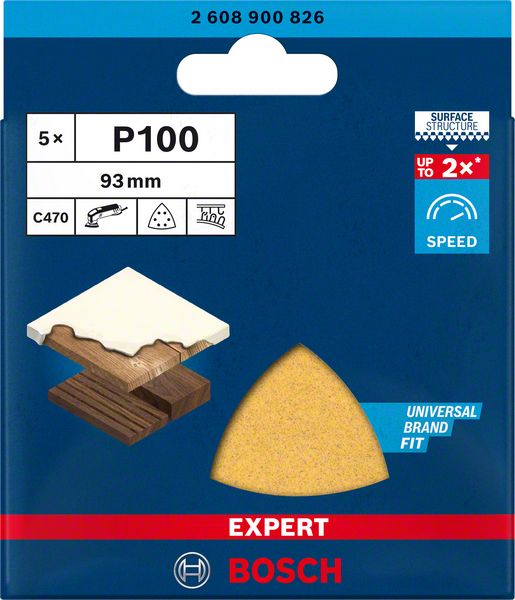Bosch EXPERT C470 -hiomapaperi kärkihiomakoneille, 93 mm, G 100, 5 kpl