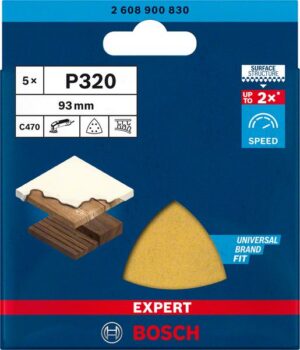 Bosch EXPERT C470 -hiomapaperi kärkihiomakoneille, 93 mm, G 320, 5 kpl