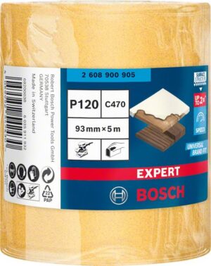 Bosch EXPERT C470 -hiomapaperirulla käsinhiontaan, 93 mm, 5 m, G 120