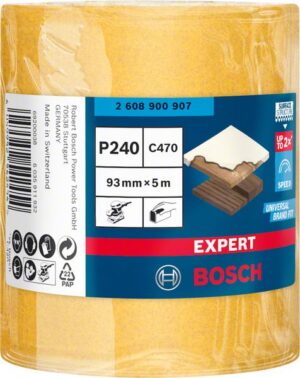 Bosch EXPERT C470 -hiomapaperirulla käsinhiontaan, 93 mm, 5 m, G 240
