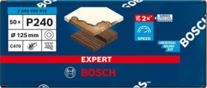 Bosch 8-reikäinen EXPERT C470 -hiomapaperi epäkeskohiomakoneille, 125 mm, G 240, 50 kpl