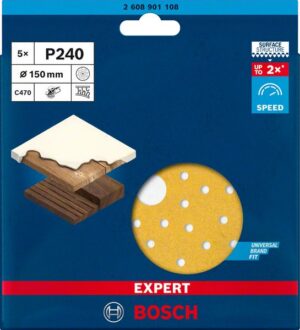 Bosch Monireikäinen EXPERT C470 -hiomapaperi epäkeskohiomakoneille, 150 mm, G 240, 5 kpl