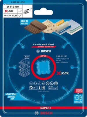 Kovametallikatkaisulaikka Bosch X-LOCK Carbide MultiWheel 115x1 mm