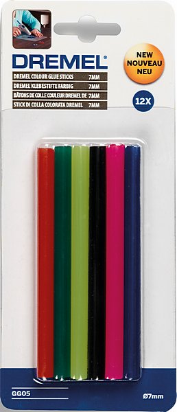 Dremel väriliimapuikot, 7 mm (GG05) 12 kappaletta