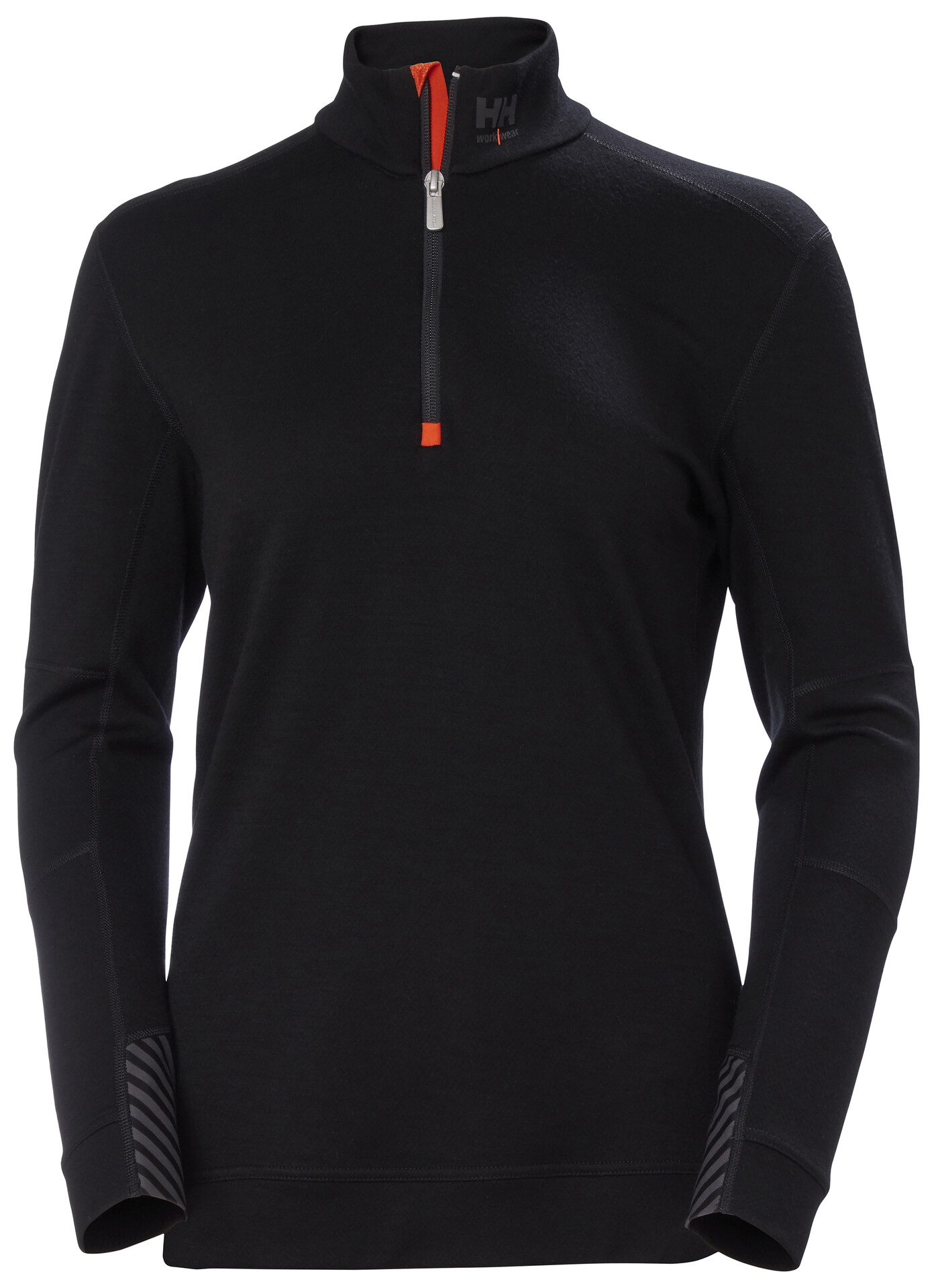 Naisten puolivetoketjullinen aluspaita Helly Hansen LIFA Merino, musta
