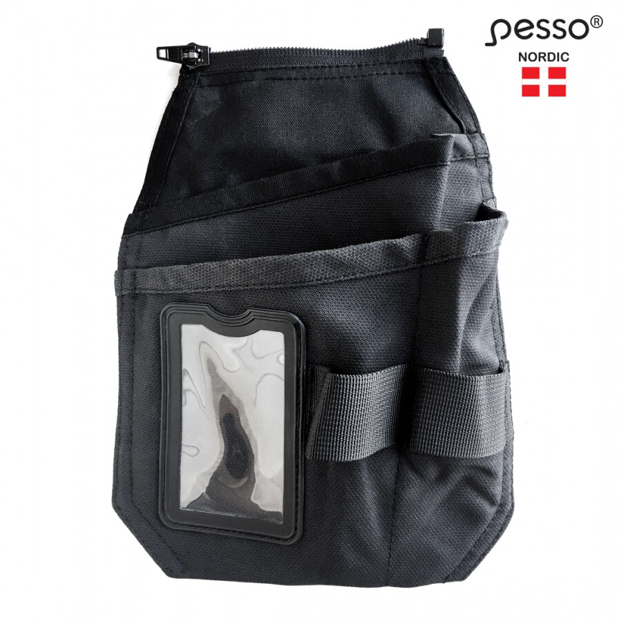 Työkalutasku Pesso POCKET2, vetoketjulla, henkilökorttitaskulla, oikea