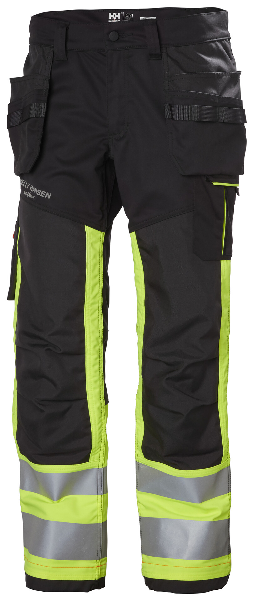 Riipputaskuhousut Helly Hansen Alna 2.0, HIVIS luokka 1, keltainen/tummanharmaa