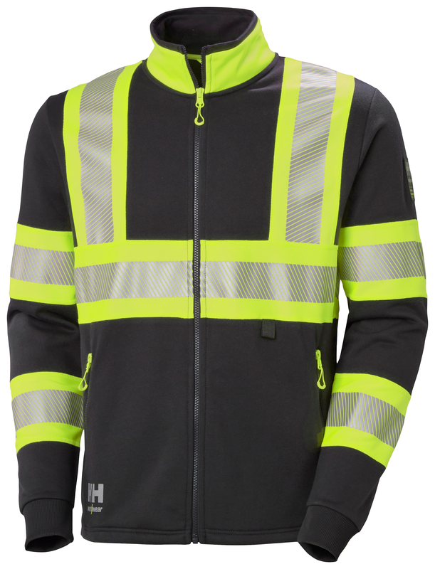 Vetoketjullinen collegepaita Helly Hansen ICU, keltainen/tummanharmaa