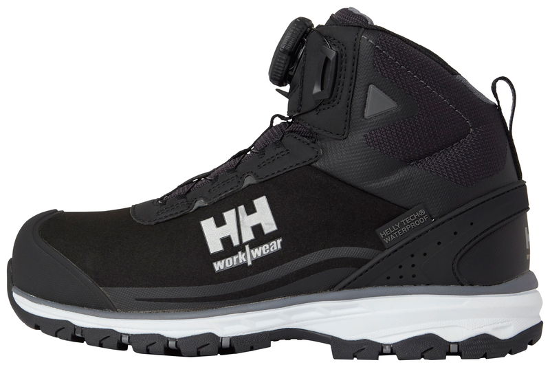 Naisten turvasaappaat Helly Hansen Chelsea Evolution 2.0 MXR, pikakiinnitys BOA, S7S HT, musta/harmaa