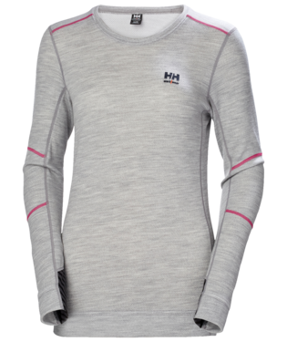 Naisten aluspaita Helly Hansen LIFA Merino, harmaa meleerattu