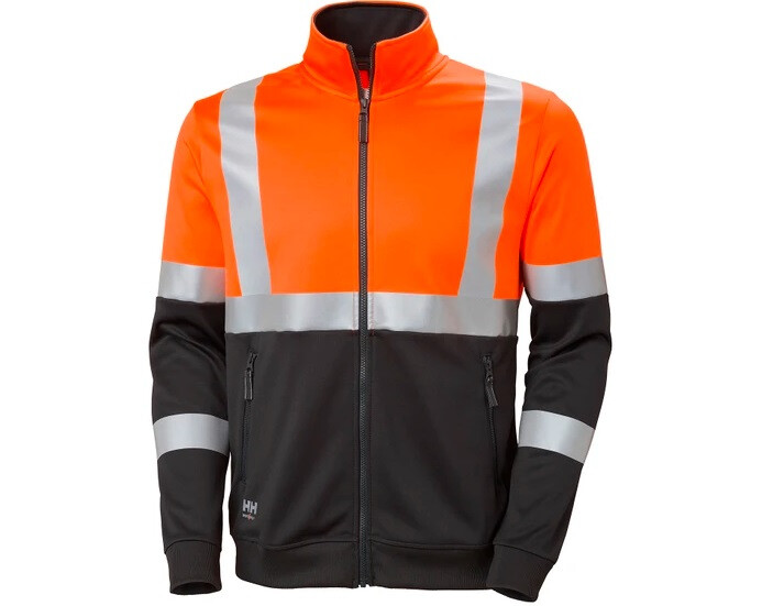 Vetoketjullinen collegepaita Helly Hansen Addvis, HIVIS luokka 1, oranssi/tummanharmaa