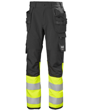 Riipputaskuhousut Helly Hansen Alna 4X, HIVIS luokka 1, keltainen/tummanharmaa
