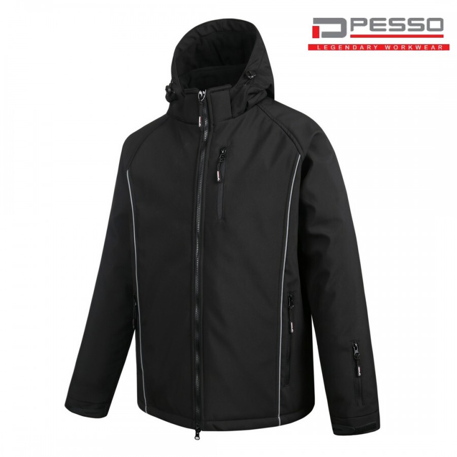 Talvi-softshell-takki Pesso Otava, musta