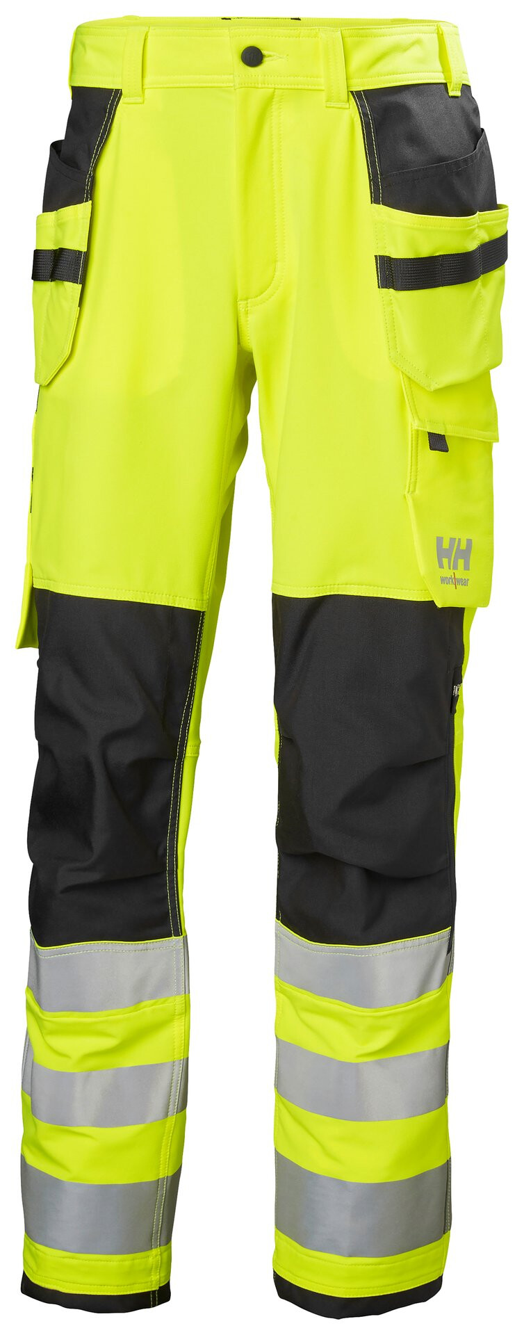 Riipputaskuhousut Helly Hansen Alna 4X, HIVIS luokka 2, keltainen/tummanharmaa