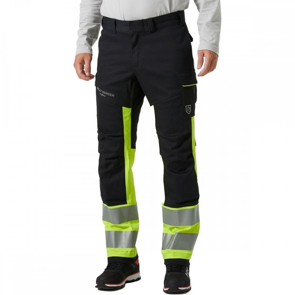 Työhousut Helly Hansen Fyre, HIVIS luokka 1, keltainen/tummanharmaa