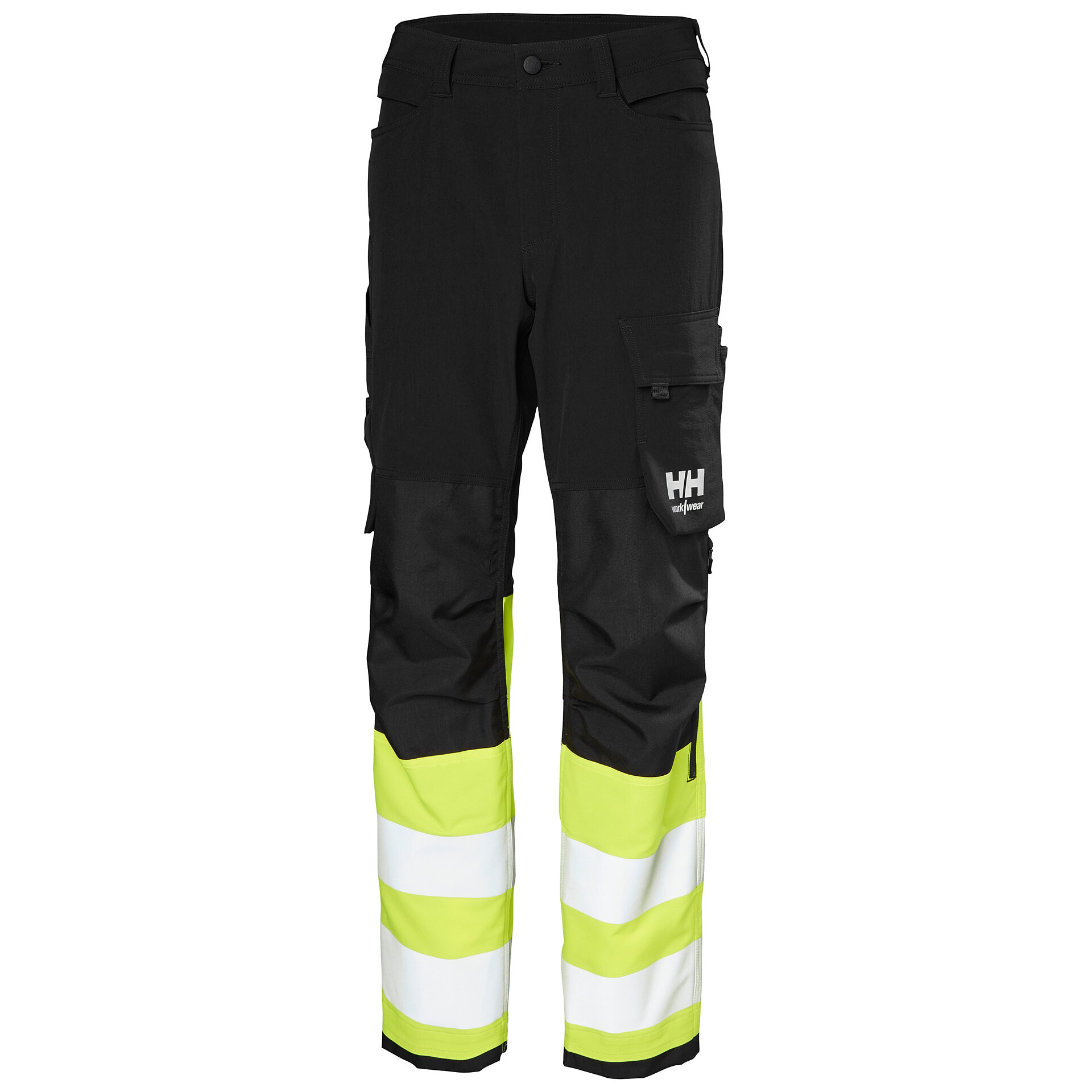 Naisten housut Helly Hansen Alna 4X CNCT, HIVIS luokka 1, keltainen/tummanharmaa