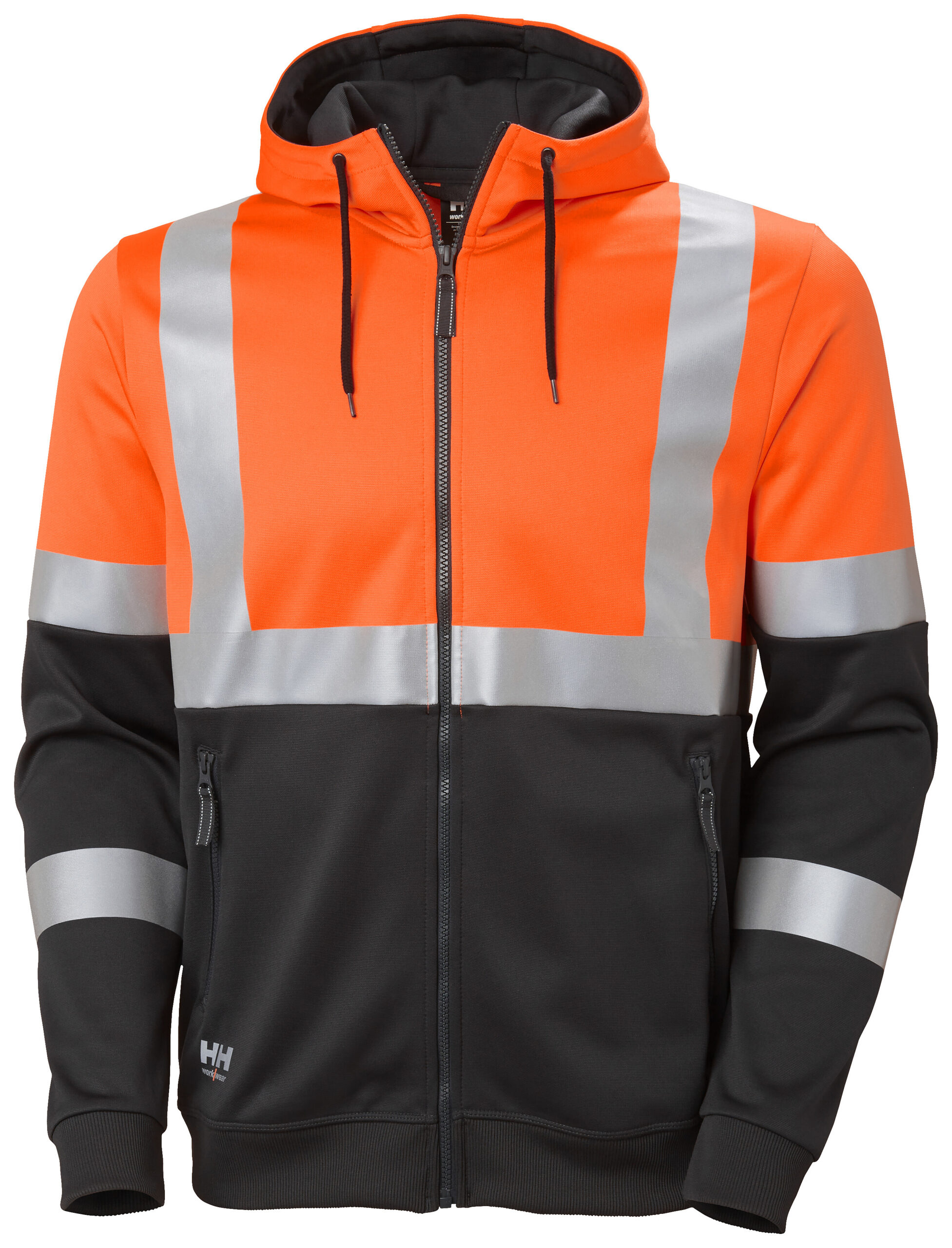 Vetoketjuhuppari Helly Hansen Addvis, HIVIS luokka 1, oranssi/tummanharmaa