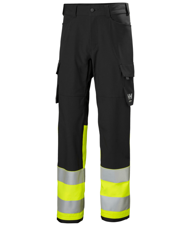 Cargo-työhousut Helly Hansen Alna 4X, HIVIS luokka 1, keltainen/tummanharmaa