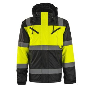 HW Basic Dale -talvitakki musta/Hi-Vis keltainen