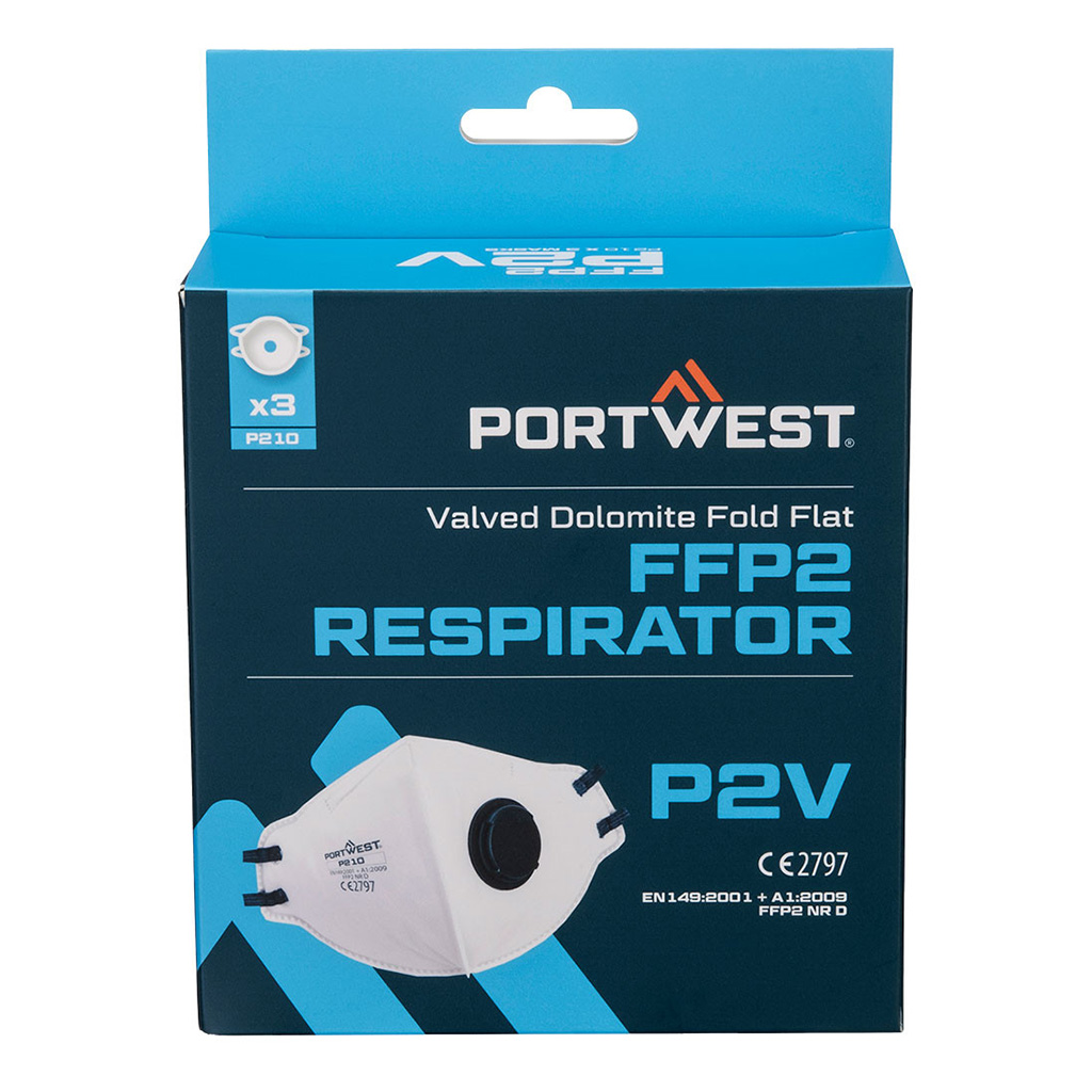 Venttiilillinen pölynaamari Portwest P210 FFP2, 3 kpl - Image 3