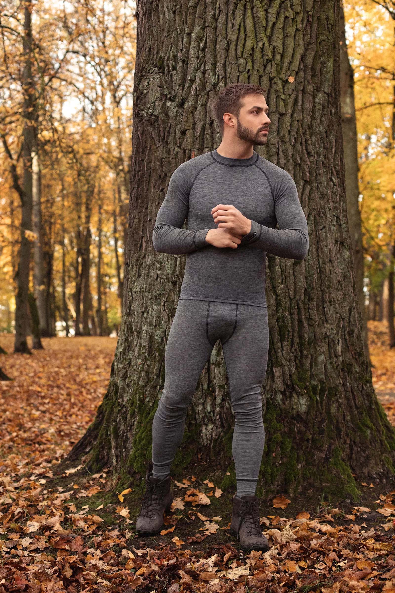 Merinovillaiset lämpöhousut Thermowave Merino Warm Active, harmaa - Image 3