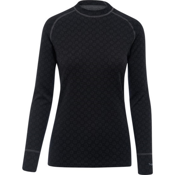 Naisten merinovillainen lämpöpaita Thermowave Merino Xtreme, musta