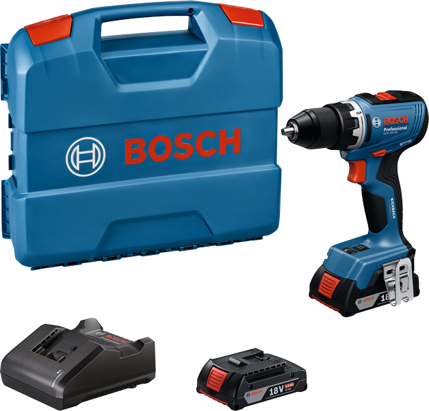 Akkuporakone/ruuvinväännin Bosch GSR 18V-65, GAL 18V-20, L-Case, 2x2.0Ah