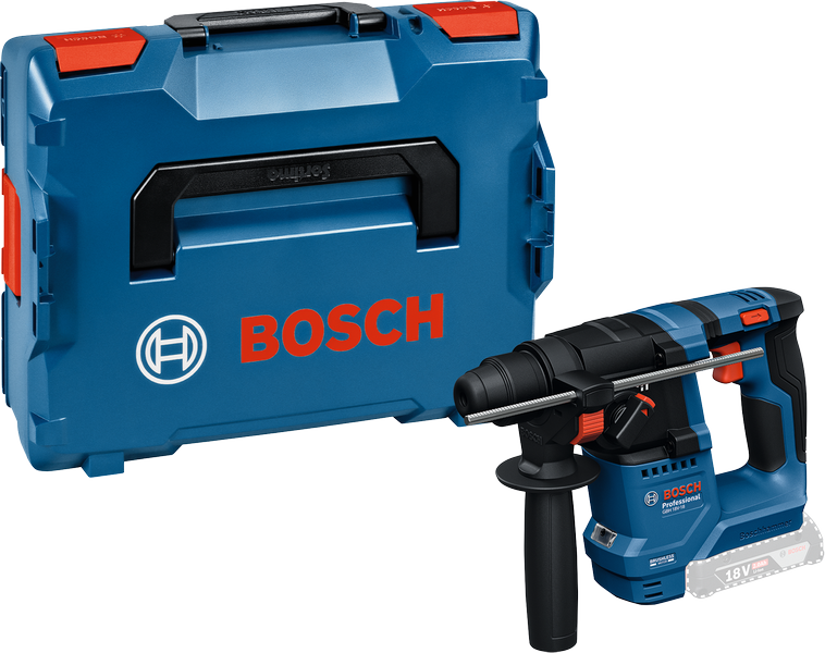 Akkuporavasara, SDS plus -kiinnitys Bosch GBH 18V-18, SOLO, L-BOXX