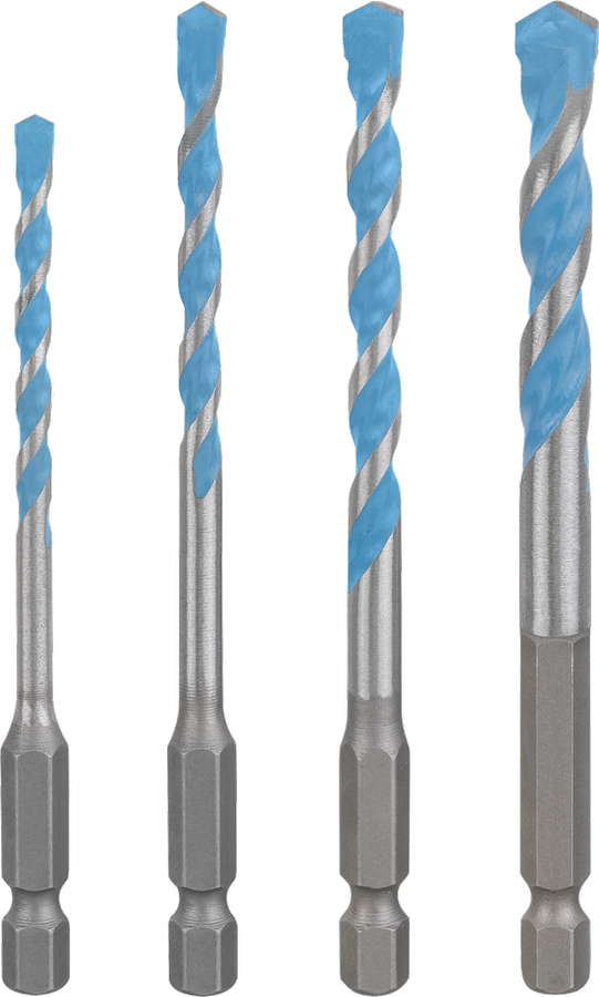 Bosch EXPERT HEX-9 Multi Construction -poranteräsarja, 4 x 45 90; 5 x 50 x 100; 6 x 60 x 100; 6 x 60 x 100; 8 x 50 x 100 mm, 5 kpl