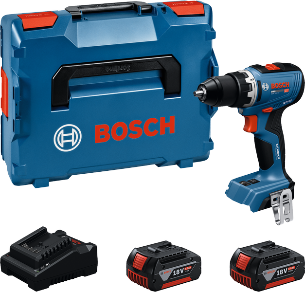 Akkuporakone/ruuvinväännin Bosch GSR 18V-65, GAL 18V-40, 2x5.0Ah, L-BOXX